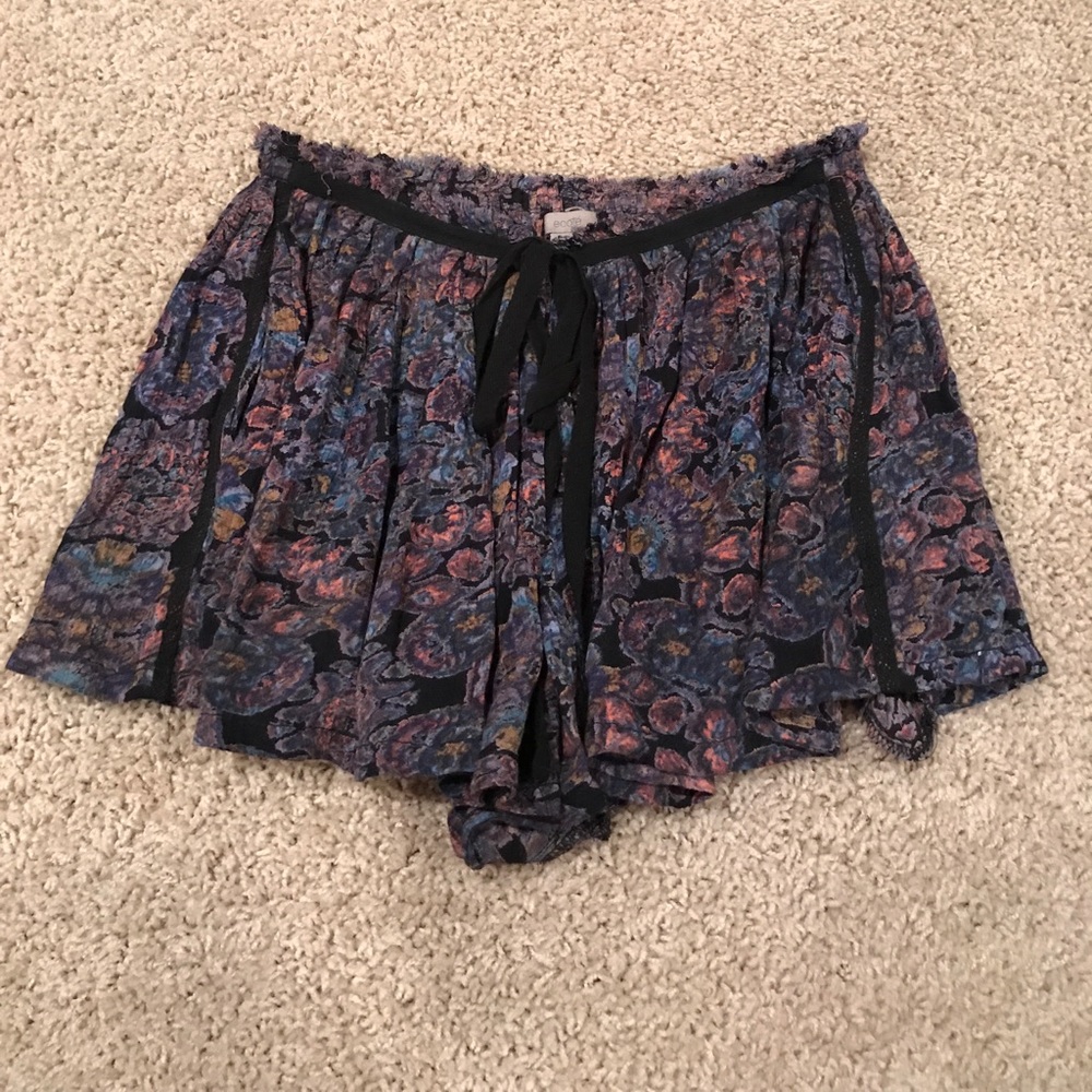 Multi-colored flowy shorts